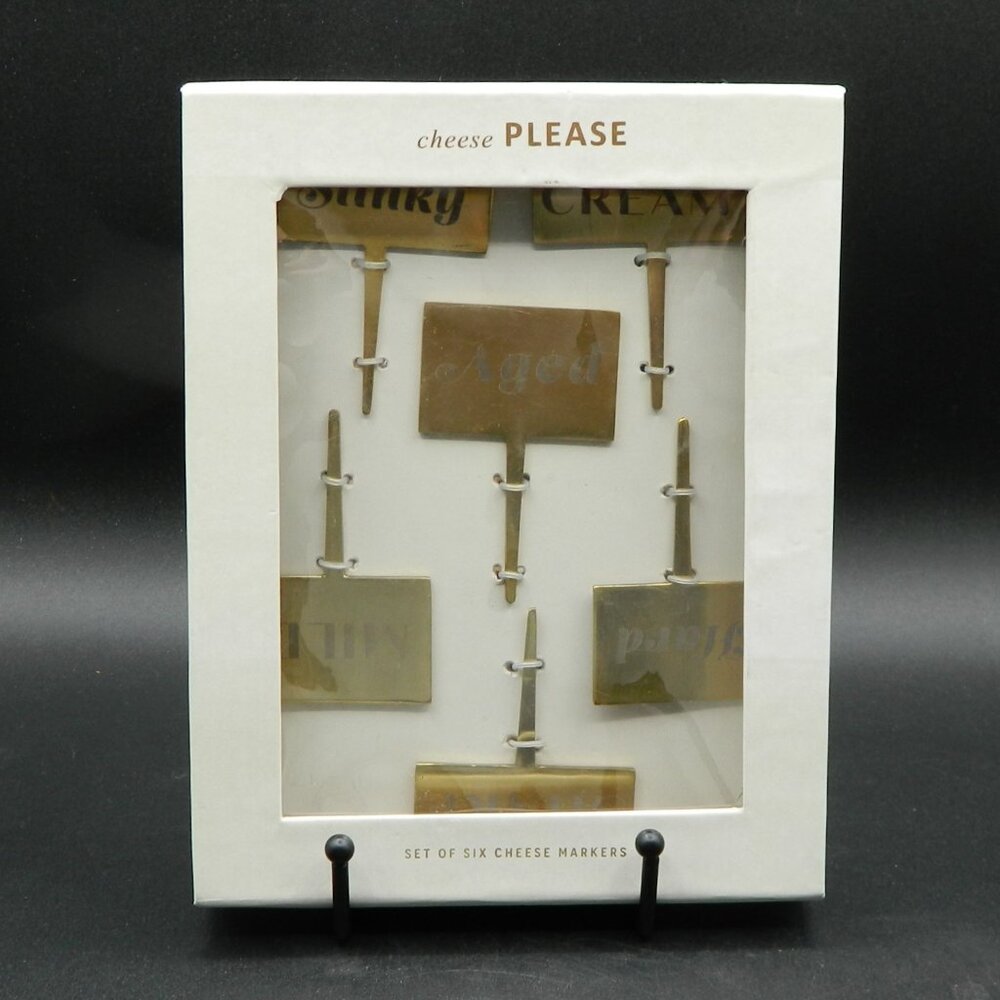 Anthropologie Cheese Please Set of Six Cheese Marker Set